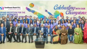 Southeast Bank honored SAFF Women's Football Championship 2024 winning players and staff